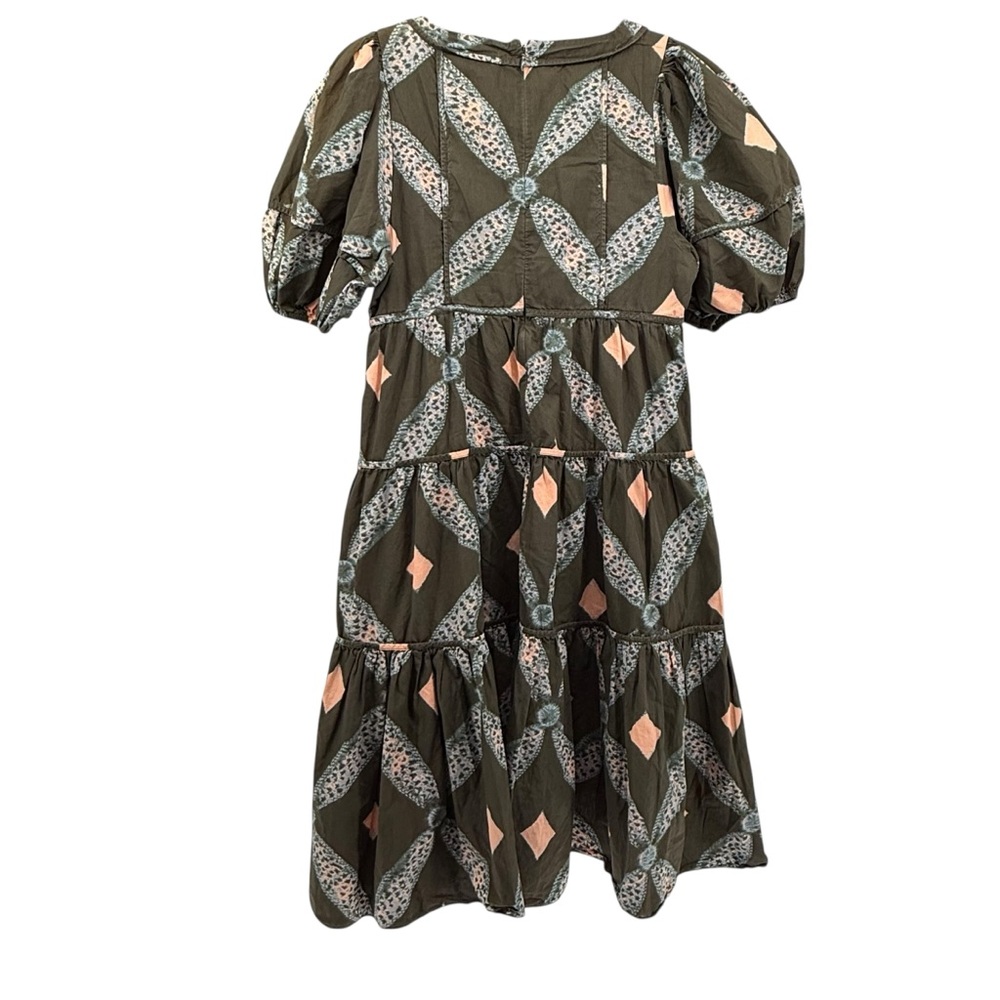 Ulla Johnson Floral Patterned Dress with Peach and Blue Accents - Picture 4 of 10